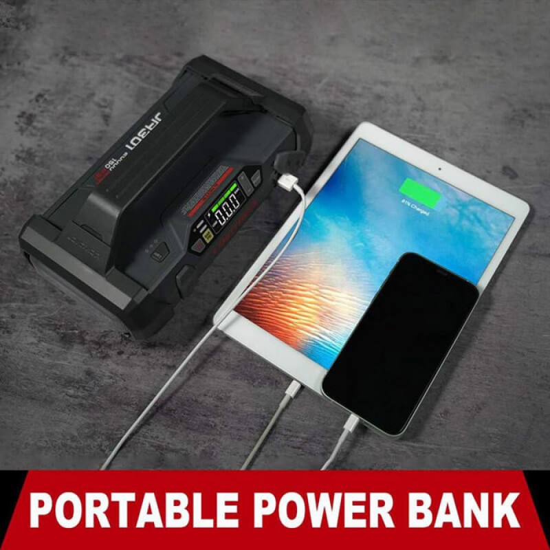 Εκκινητής Μπαταριών Αυτοκινήτου, Powerbank, Κομπρεσσέρ Αέρος 150 Psi, Φακός Led 4 Σε1 Lokithor JA301 12 Volt 2000A 1 Τεμάχιο - 15410 48597