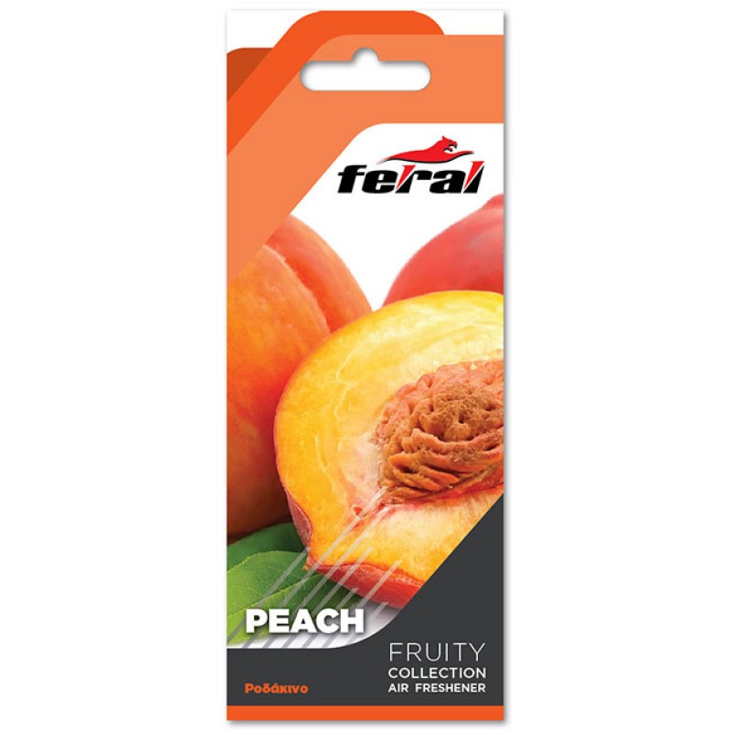 Αρωματικό Αυτοκινήτου Κρεμαστό Feral Fruity Collection Peach 1 Τεμάχιο - 19203 44024