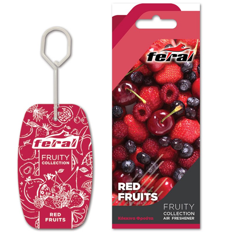 Αρωματικό Αυτοκινήτου Κρεμαστό Feral Fruity Collection Red Fruits 1 Τεμάχιο - 19211 40828