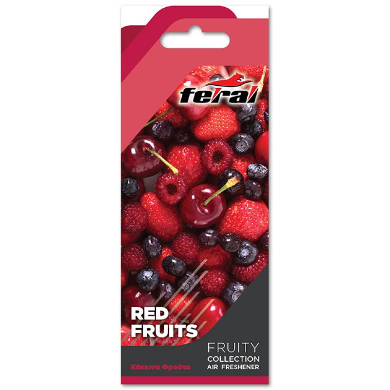 Αρωματικό Αυτοκινήτου Κρεμαστό Feral Fruity Collection Red Fruits 1 Τεμάχιο - 19211 40828