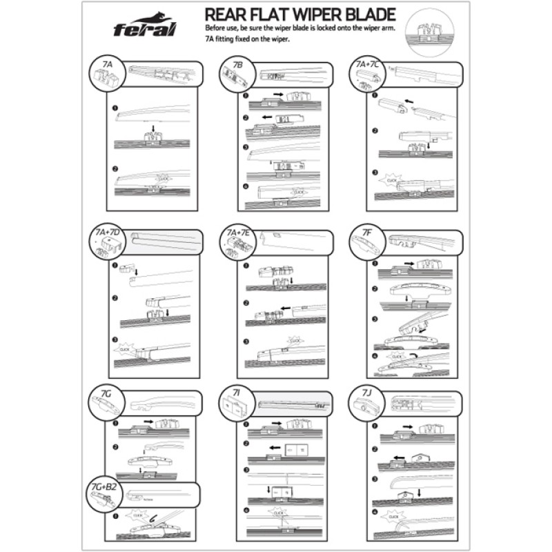 Υαλοκαθαριστήρας Feral Silenttech Για Το Πίσω Παρμπρίζ 11'' / 28cm 1 Τεμάχιο - 26231 47479