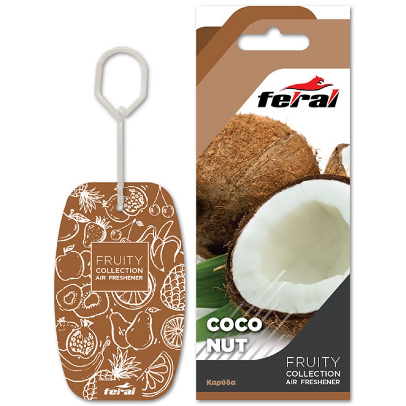 Σετ Αρωματικών Αυτοκινήτου Feral Fruity Collection Coconut 3 Τεμάχια - 40223 48978