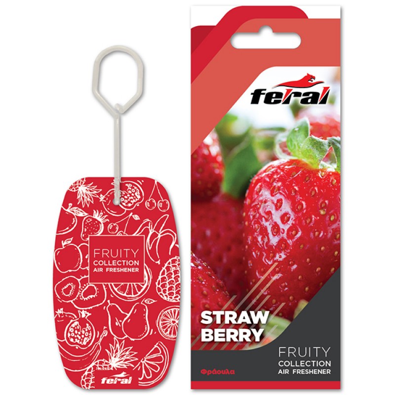 Σετ Αρωματικών Αυτοκινήτου Feral Fruity Collection Strawberry 3 Τεμάχια - 40225 48980