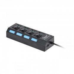 USB 3.0 Hub QUER 4 Ports με Διακόπτη - KOM0940