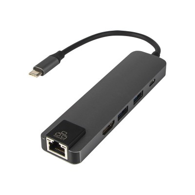 Αντάπτορας (HUB) USB C σε 2xUSB 3.0 - HDMI - RJ45 - DM-86-060