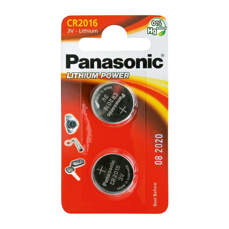 Panasonic CR2016 μπαταρίες λιθίου 3V 2τμχ - PAN-CR2016L-2