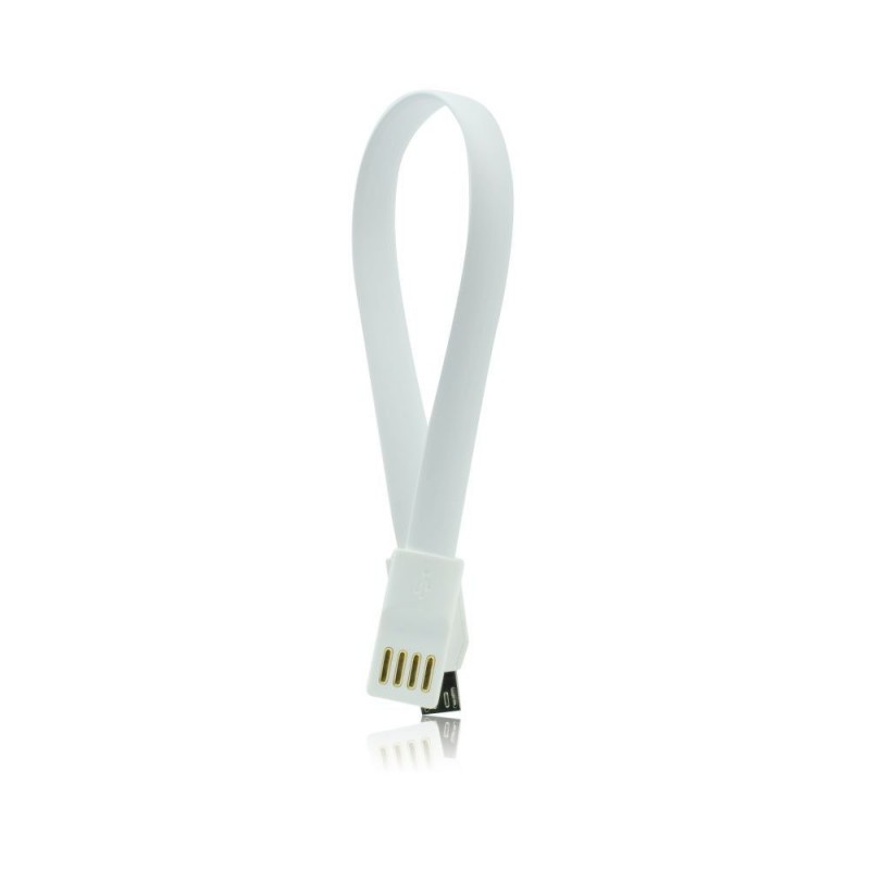 USB Καλώδιο με μαγνήτη - micro USB universal 20cm άσπρο