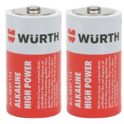 ΜΠΑΤΑΡΙΕΣ WURTH HIGH POWER ΑΛΚΑΛΙΚΕΣ C 1,5V (2τμχ)  - 00931